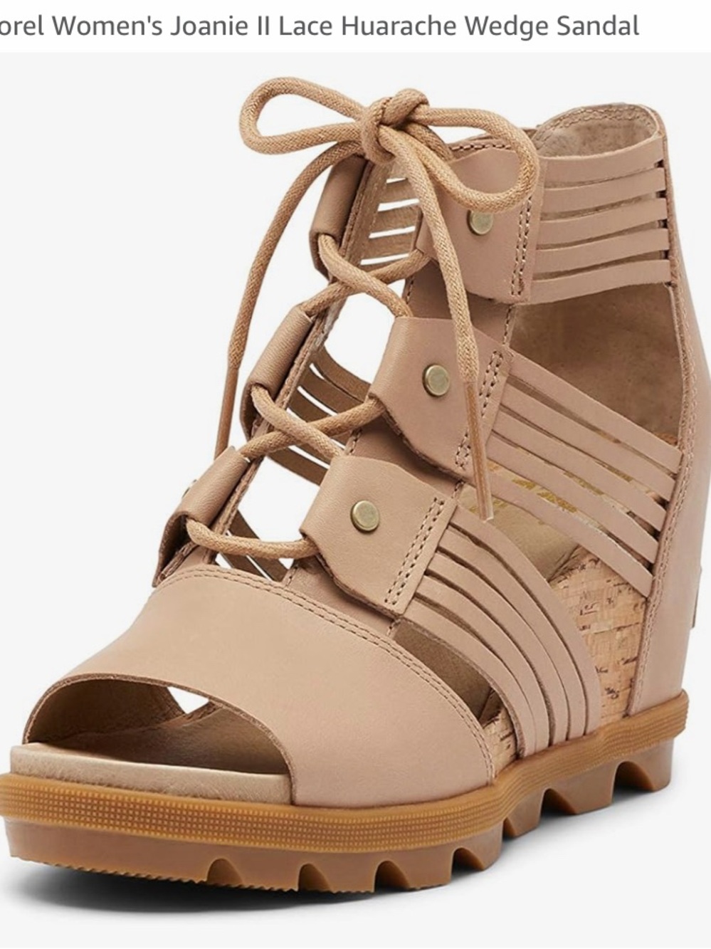 Sorel Lace-Up Huarache Wedge Sandal Size 8